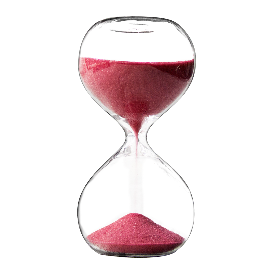 An hourglass marks the passage of time until energy tax credits expire